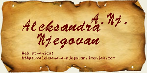 Aleksandra Njegovan vizit kartica
